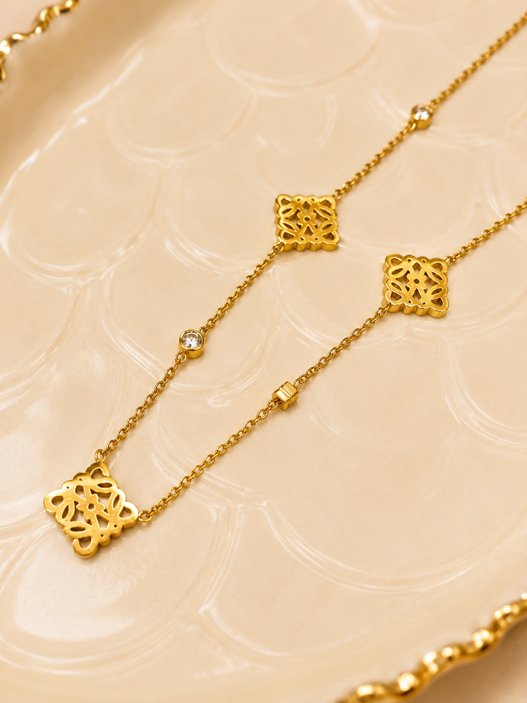 Celeste Crystal Station Necklace