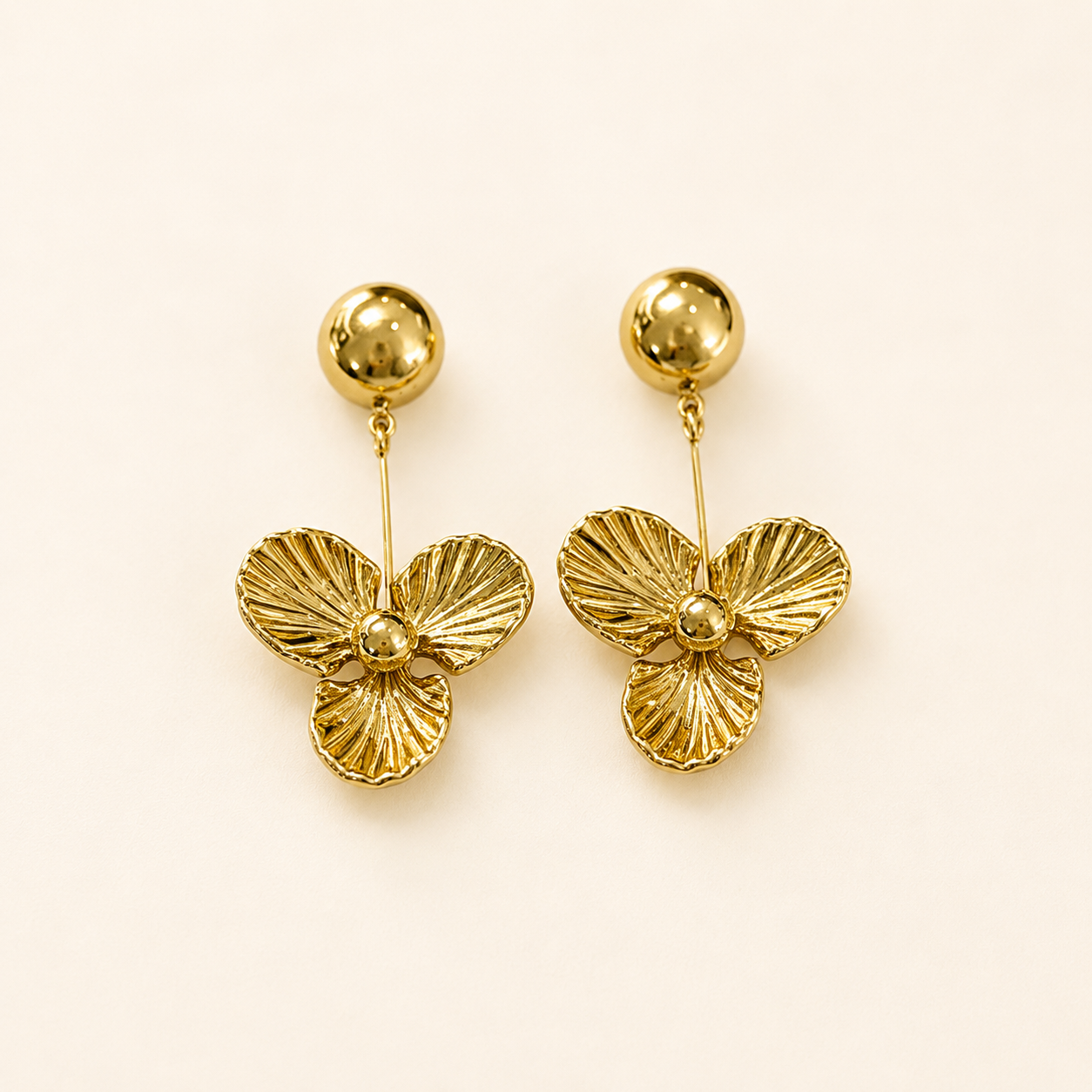 Golden Bloom Drop Earrings