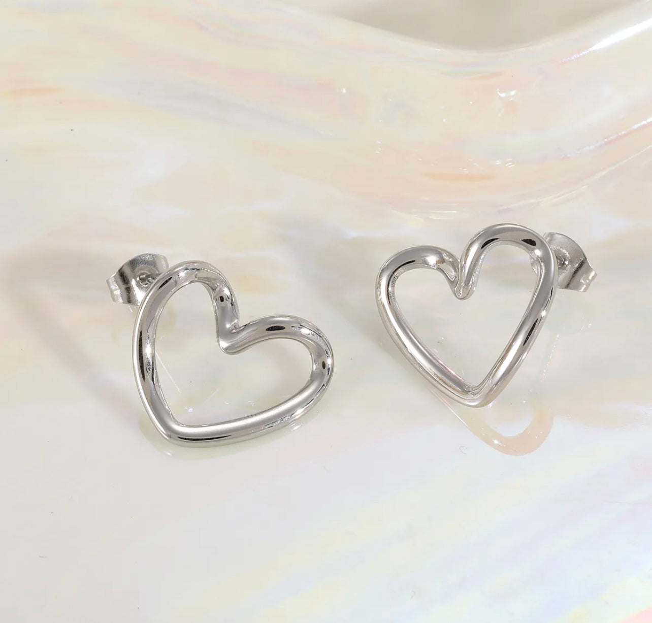 Amour Heart Stud Earrings