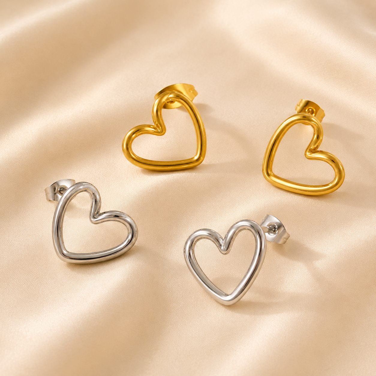 Amour Heart Stud Earrings