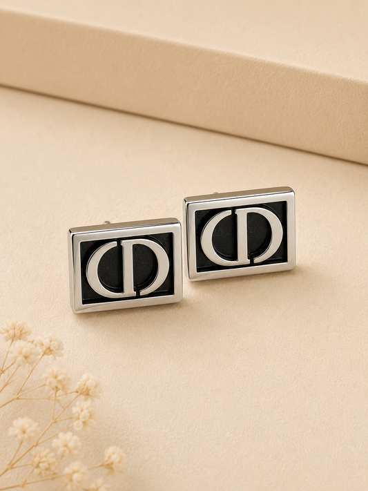 Midnight Square Stud Earrings