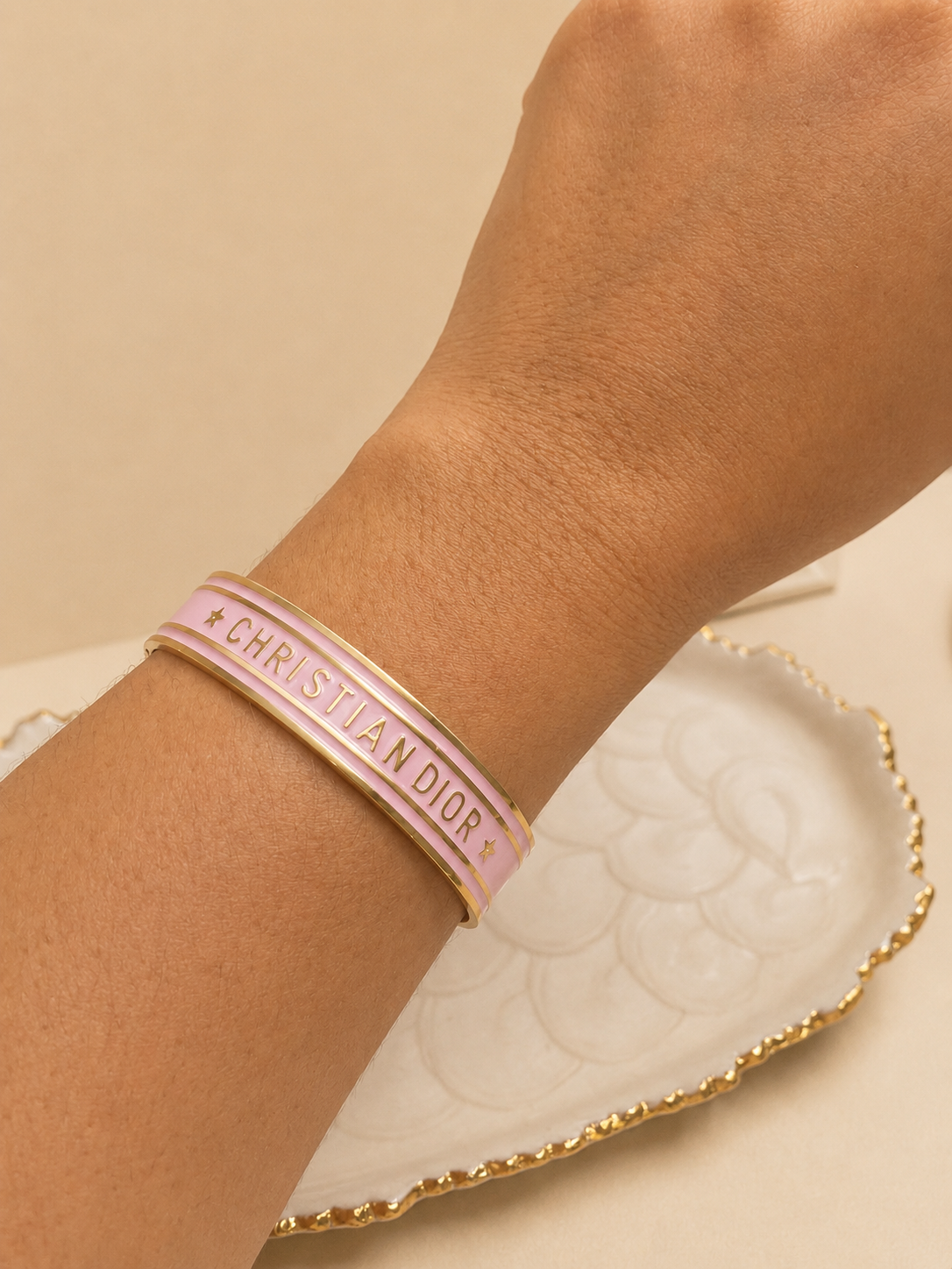 Rosalie Enamel Cuff Bracelet