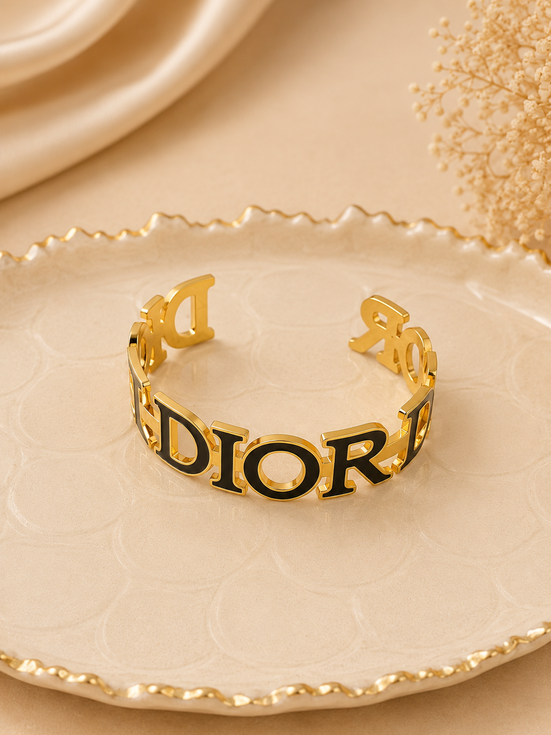 Belle Enamel Cuff Bracelet
