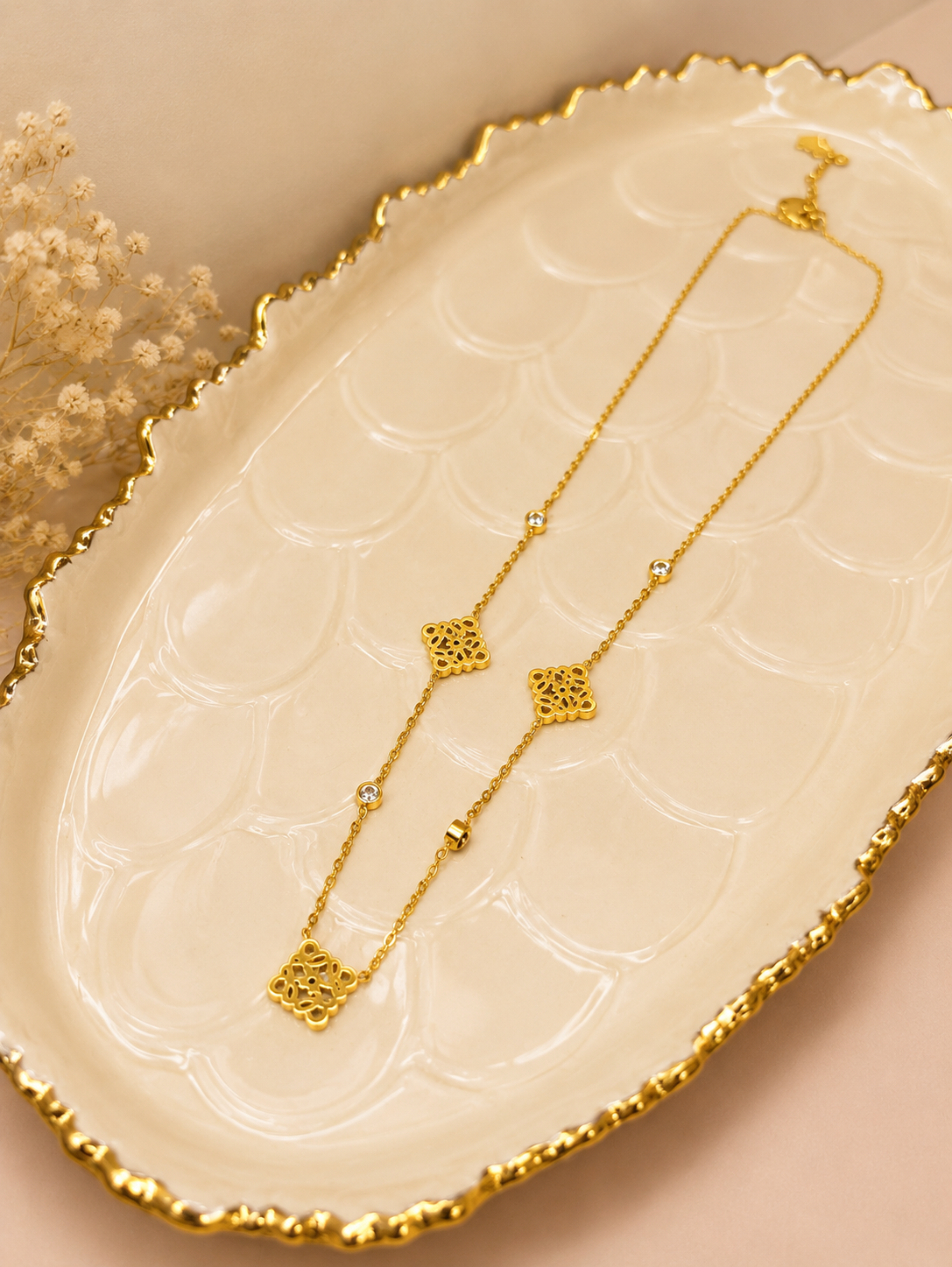 Celeste Crystal Station Necklace