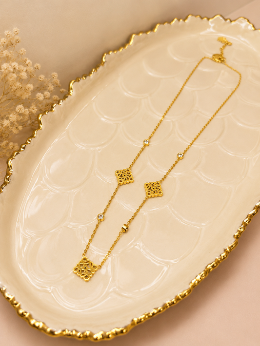 Celeste Crystal Station Necklace