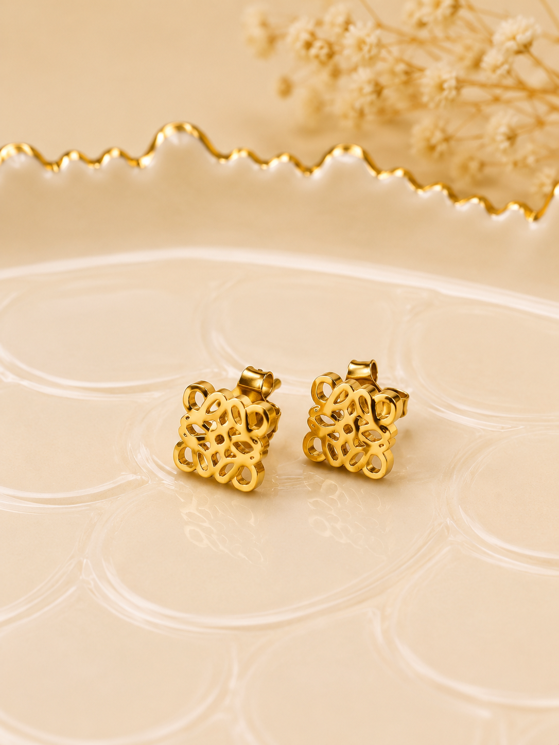 Celeste Filigree Stud Earrings