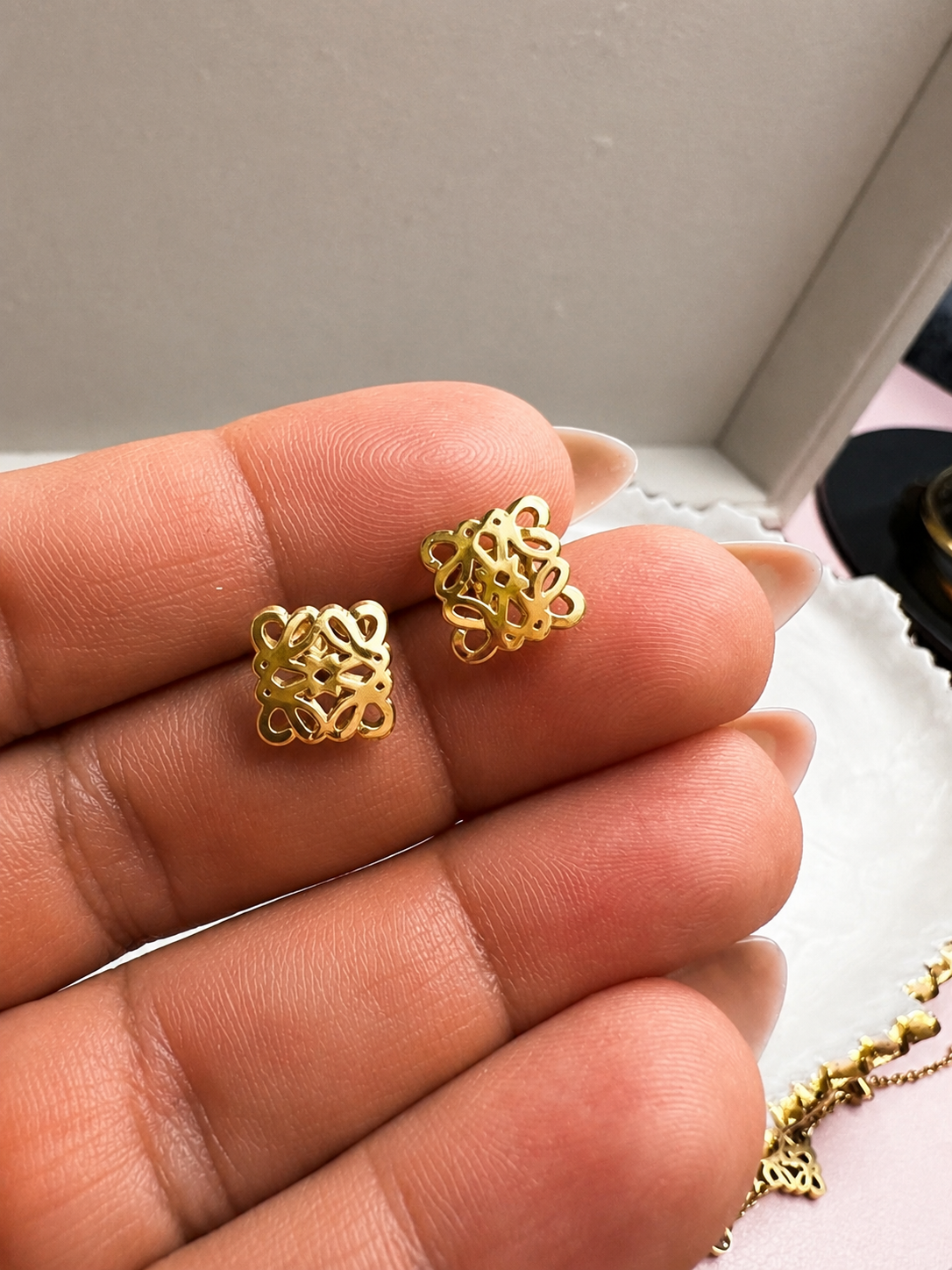 Celeste Filigree Stud Earrings