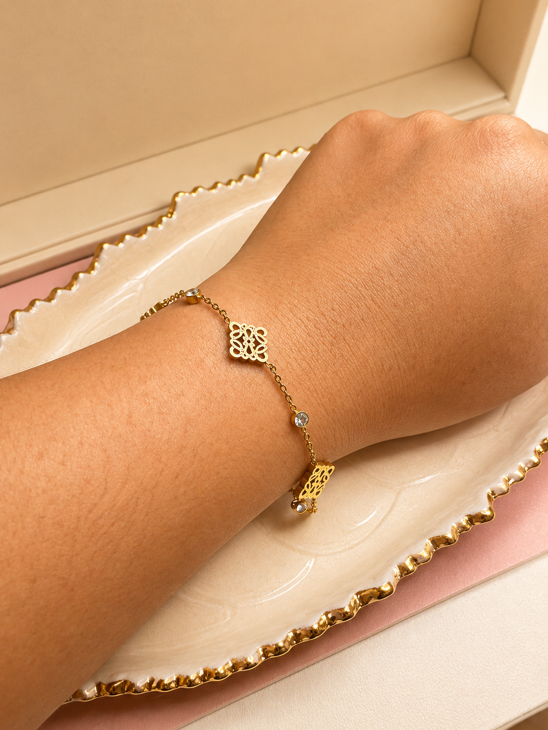 Celeste Crystal Station Bracelet
