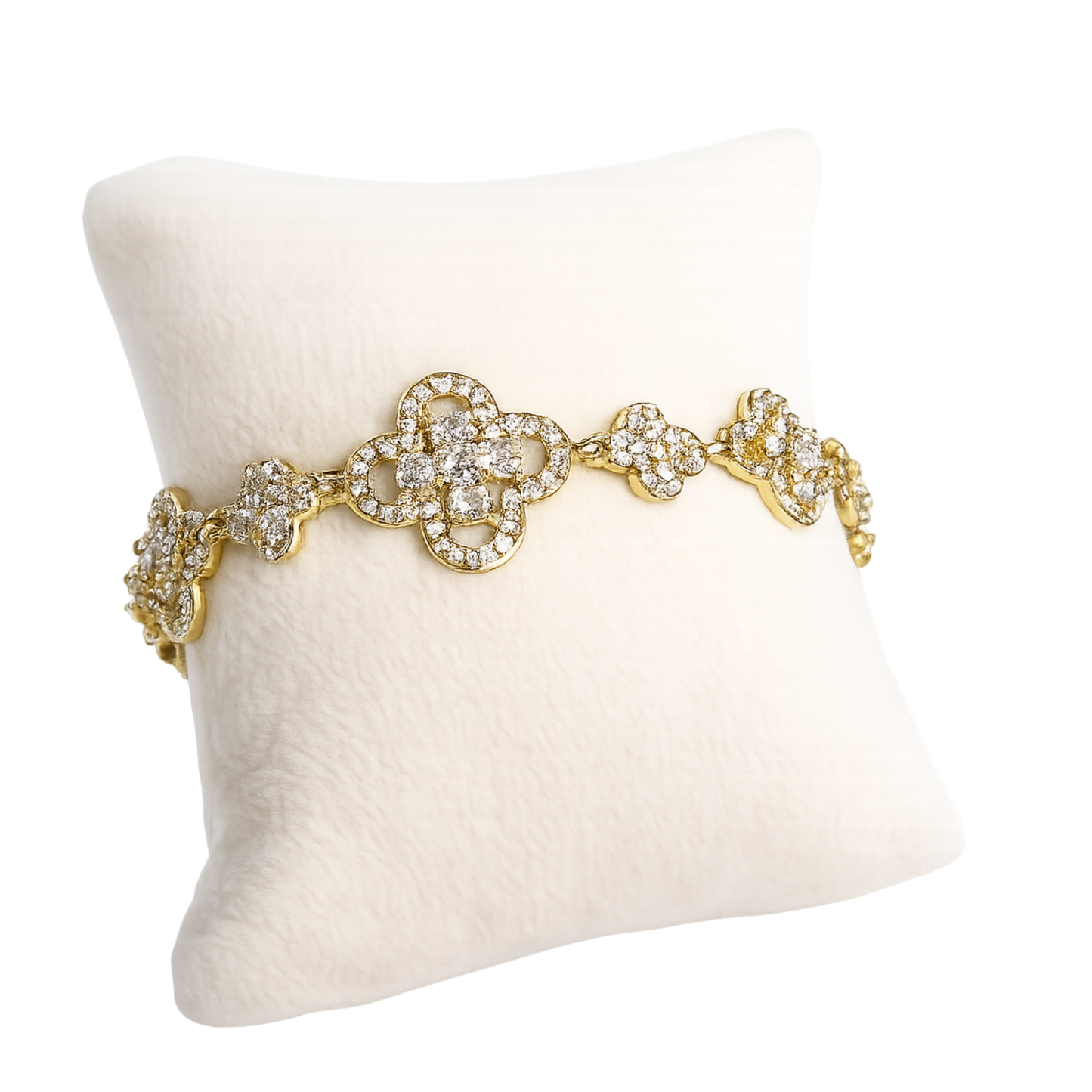 Celestia 14K Laminated Gold Clover Bracelet