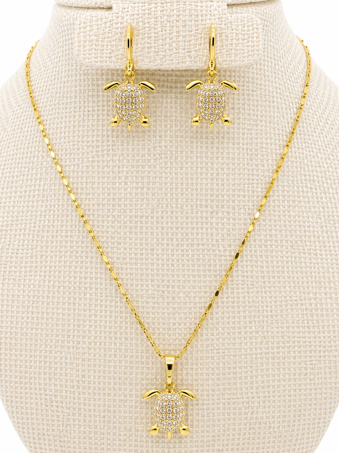 14K Laminated Gold Sea Turtle Jewelry Set