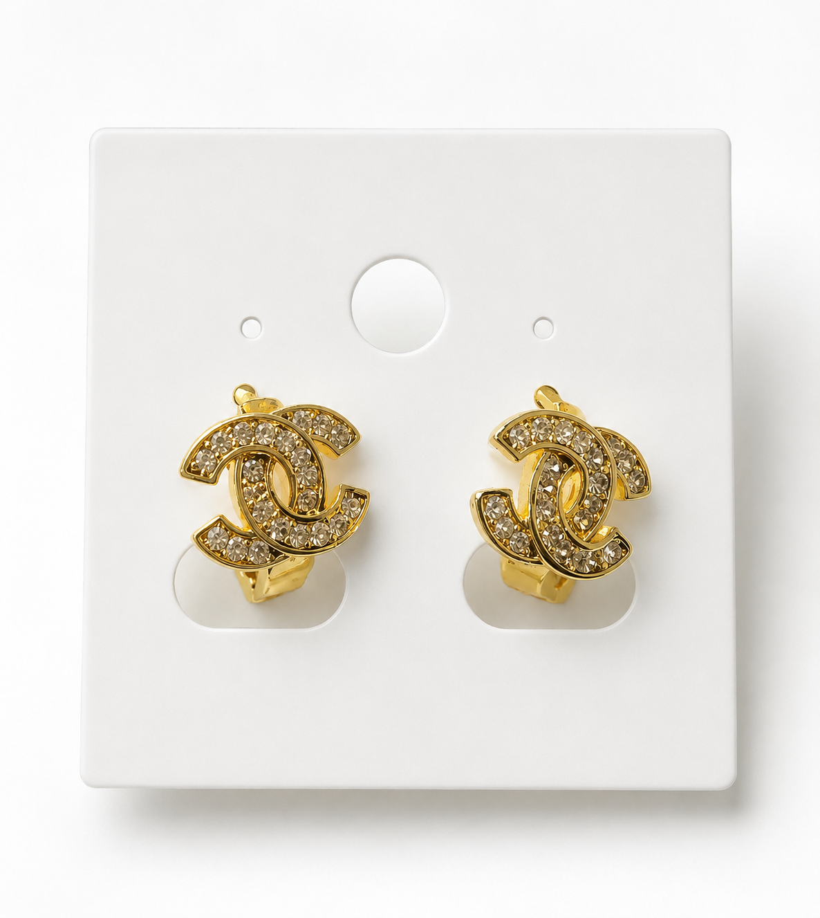 Luxe Knot Crystal Huggie Earrings