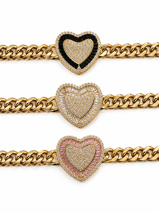 Amour 14K Laminated Gold Heart Bracelet