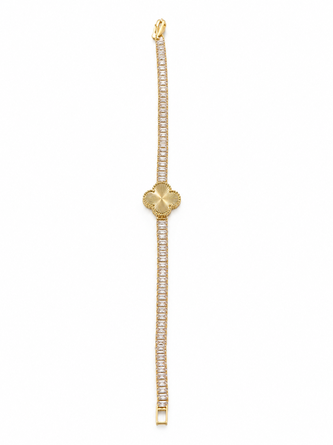 Luna Clover Tennis Bracelet – 14K Brazilian Gold Filled