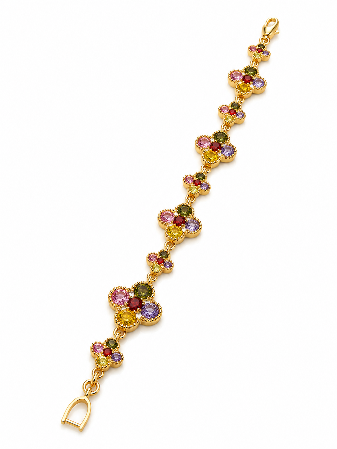 Rainbow Blossom Bracelet – 14K Brazilian Gold Filled
