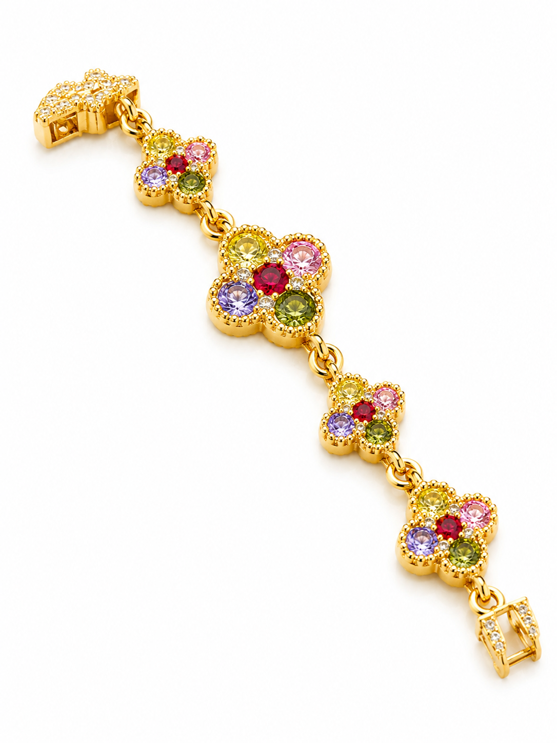 Rainbow Blossom Bracelet – 14K Brazilian Gold Filled
