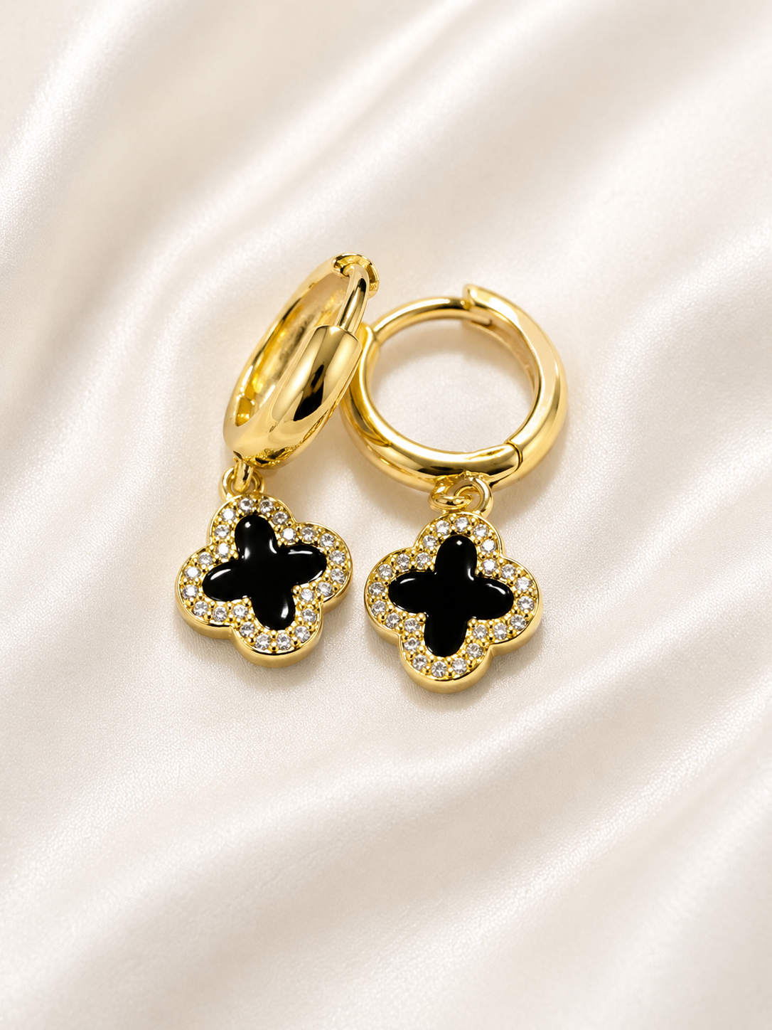 Black Clover Dangle Earrings