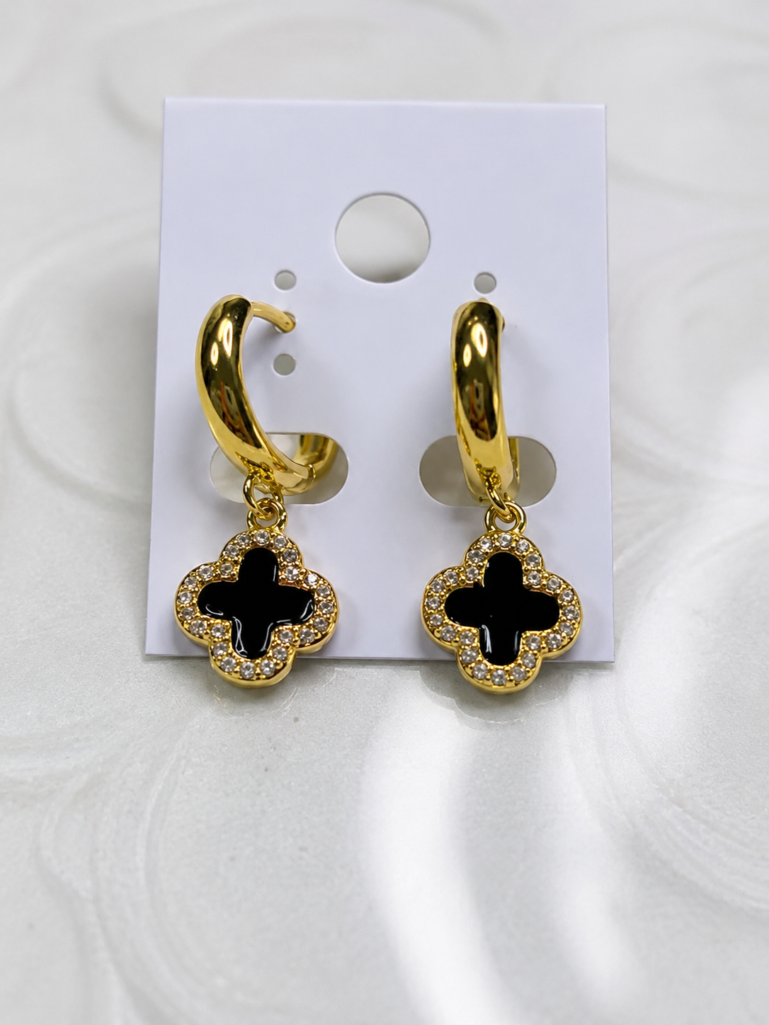 Black Clover Dangle Earrings