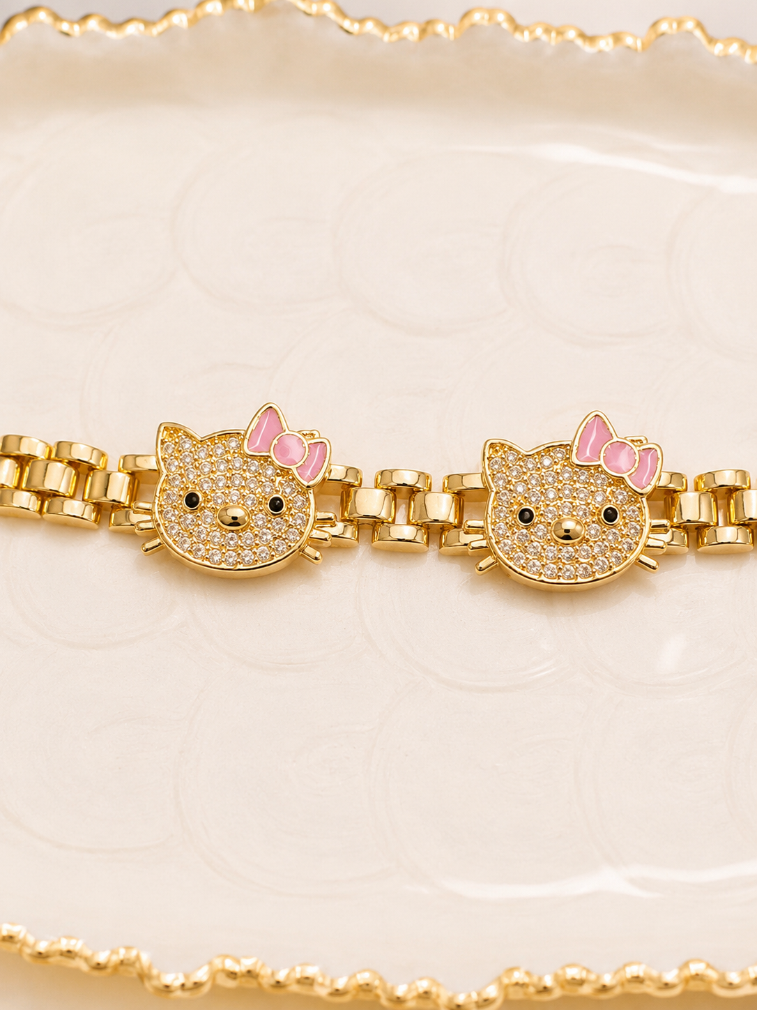 Kitty Charm Bracelet Collection – 14K Laminated Gold