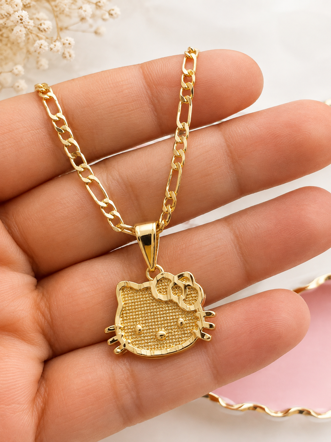 Sweet Bow Cat Pendant Necklace
